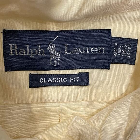 Lot of 2 Ralph Lauren Mens Shirt 34/35 16.5 Classic Button Up Preppy Striped - Picture 2 of 8